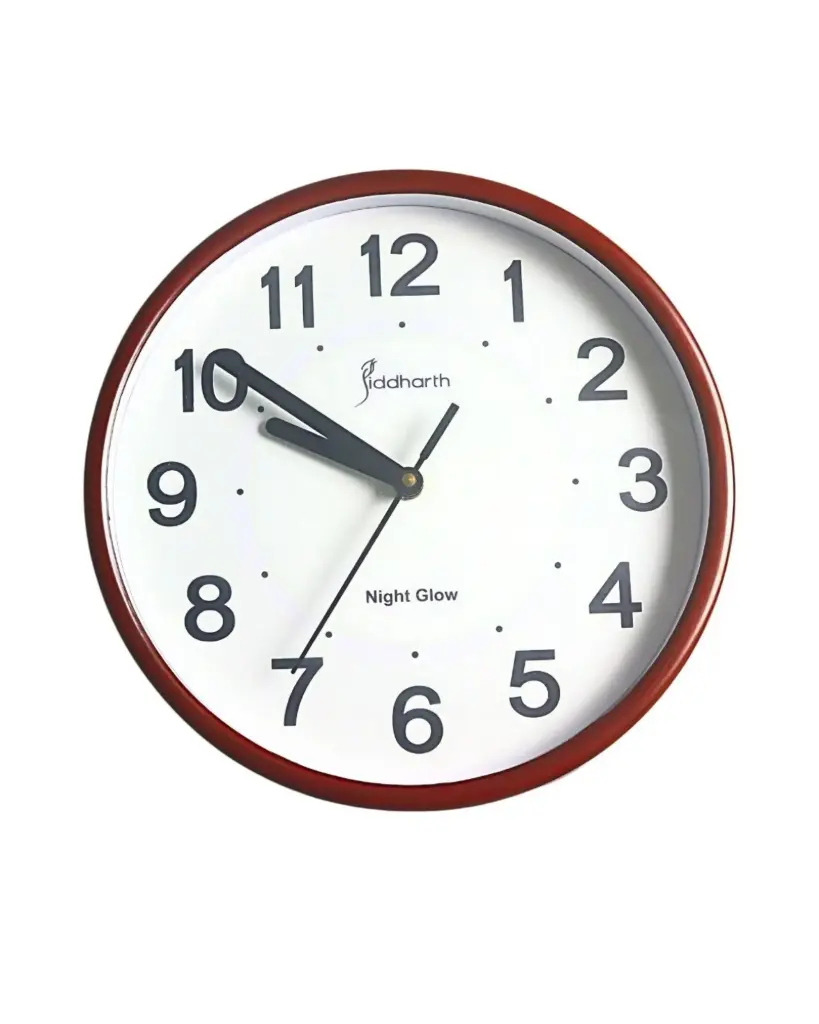 Stylish Silent Wall Clock with Night Glow Dial